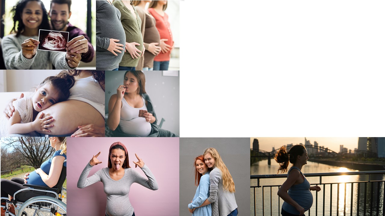 Formation Enseigner le chant prénatal Si ça me chante - patchwork de photos de femmes enceintes
